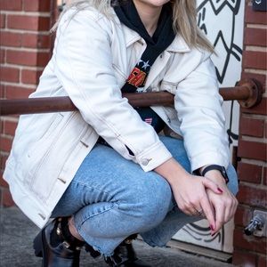 White denim jacket